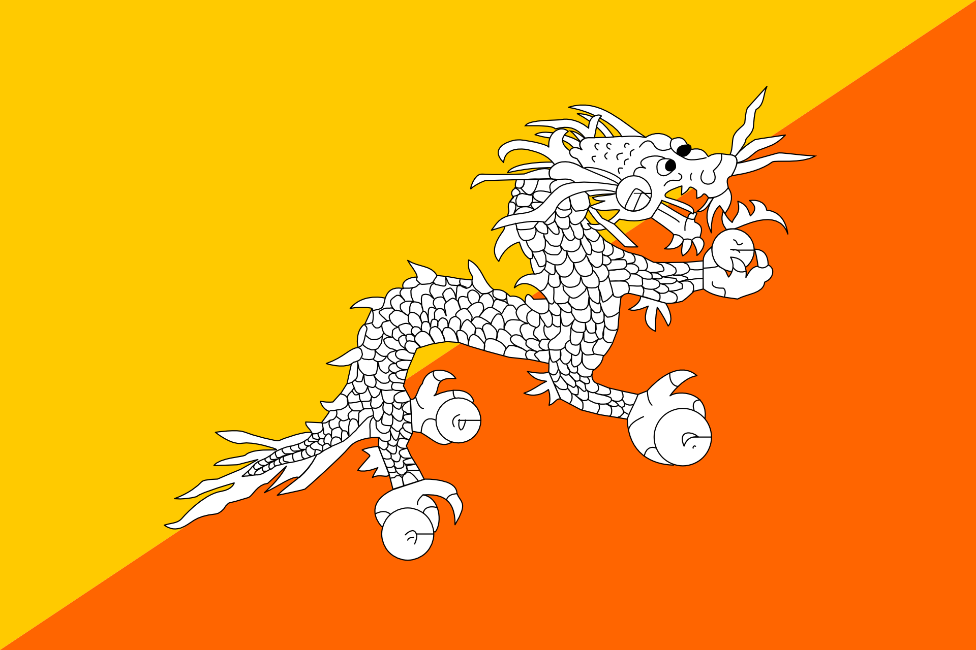 Otubio.com - Bhutan flag